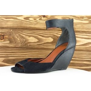 BC Sz 7.5 M Black Ankle Strap Synthetic Women‎ Sandals